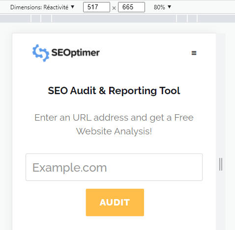 seoptimer responsive test